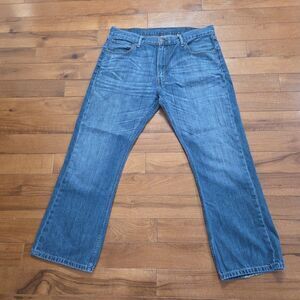 MENS LEVI STRAUSS & CO 527 SLIM FIT BOOTCUT COTTON BLUE DENIM JEAN SZ 38 X 30